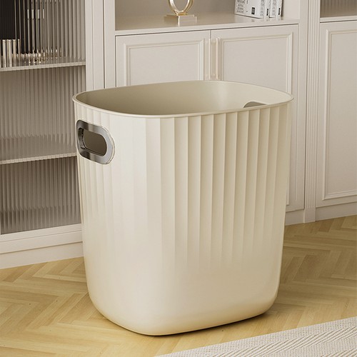 Waste Paper Basket Round Multifunctional Large Garbage Can Stylish For Living - Picture 12 of 12