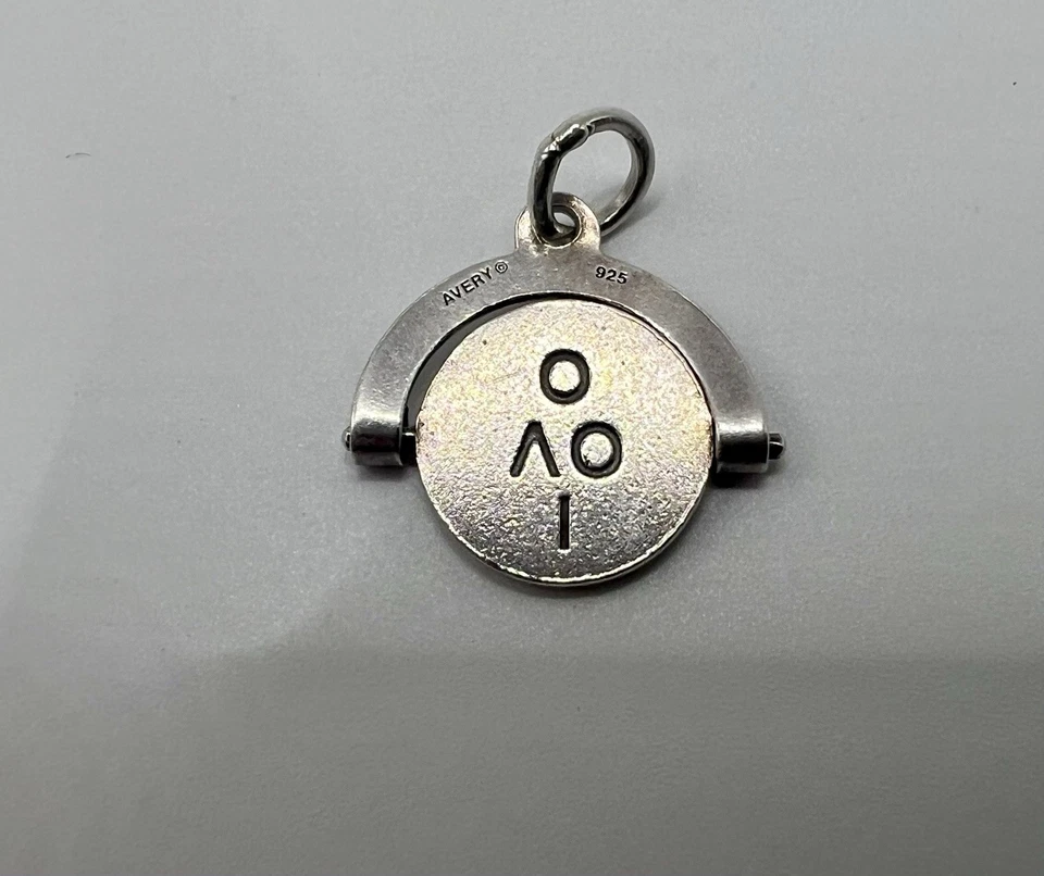 Dije giratorio James Avery retirado S. Silver I Love You Foto 3 de 4