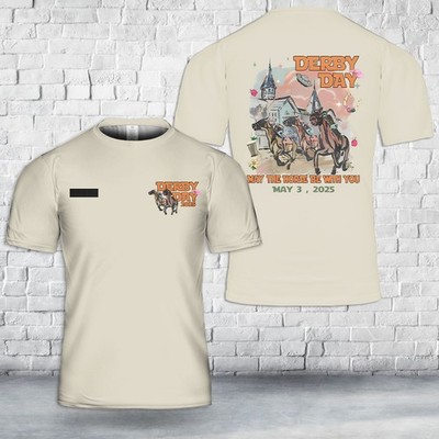 Custom Name Derby Day May the Horse Be with You T-Shirt Gift For Dad