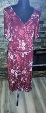 Signature Studio Burgundy Wrap Dress Size M NEW