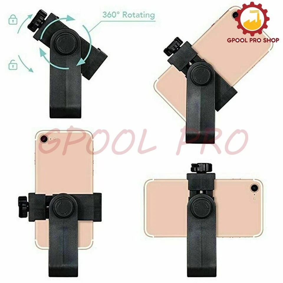 Smartphone Clip Adapter Universal Cell Mobile Phone Tripod Adapter Holder Mount - Image 3 of 3