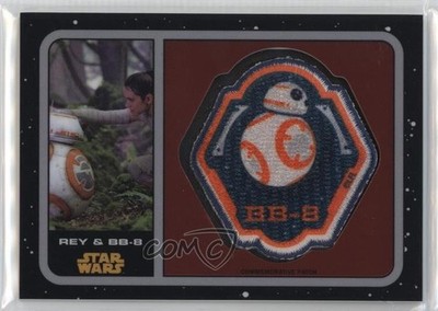 2016 Topps Star Wars: The Force Awakens Chrome Relics /686 Rey & BB-8 Patch 4g8