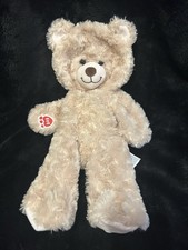 Build A Bear Cream Tan Curly Teddy Bear With Swirl Swirls In Fur Unstuffed