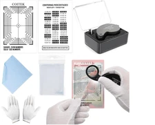 104PCS Card Grading Centering Tool Set,Card Grading Kit,Includes One 40X Magnify
