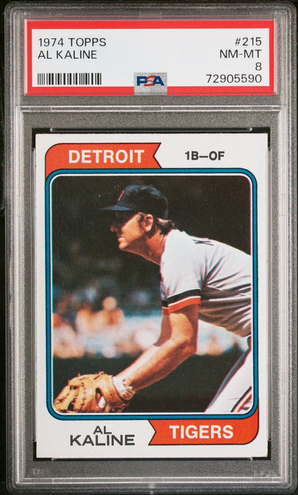 1974 TOPPS #215 AL KALINE PSA 8