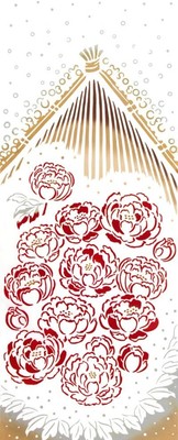 kenema tenugui (winter) flower field winter peony