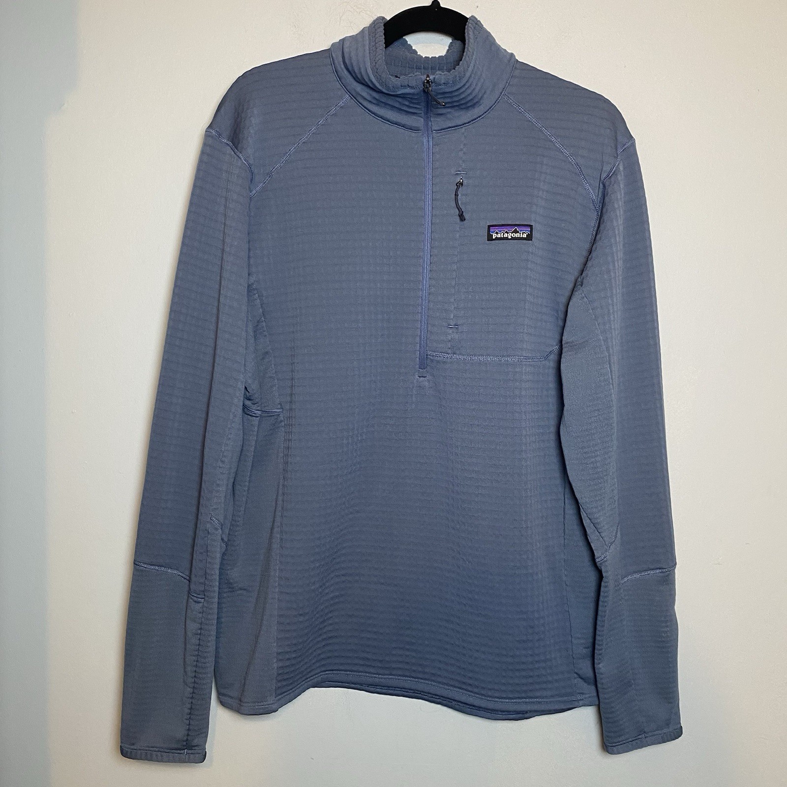 Patagonia R1 Air Zip Neck Pullover Men’s Blue Fleece Long Sleeve Sz L