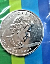 2004 Canada 5 Dollars Silver Maple Leaf 1 Oz Silver BU IN RCM PACKAGING GRAB IT!