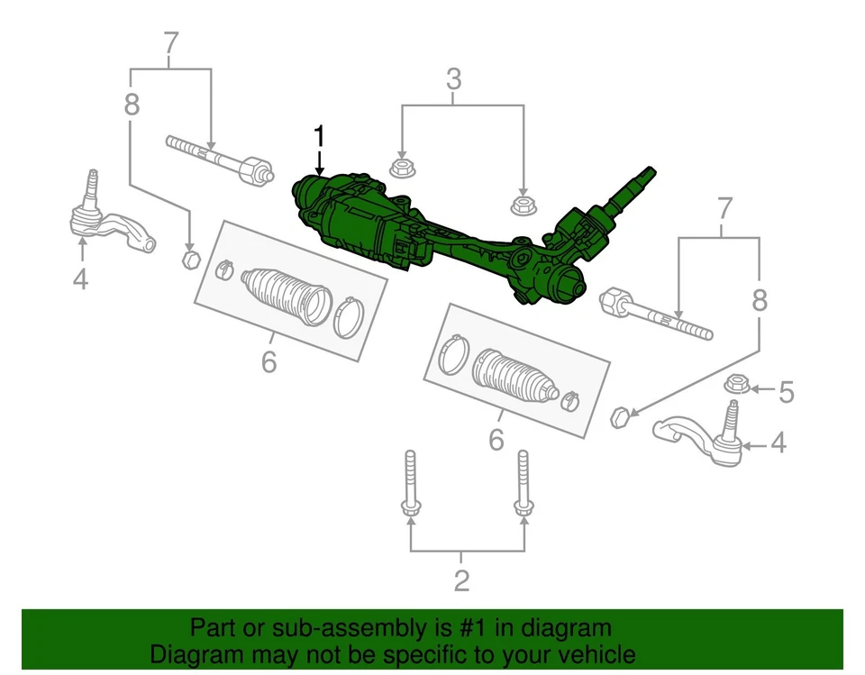 Portaequipajes y piñón de dirección GM 84687005 NUEVO OEM Chevrolet Camaro LT 2016 Foto 4 de 4
