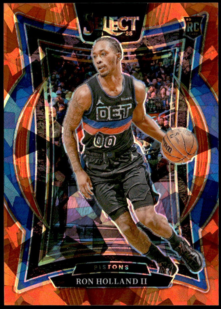 2024-25 Panini Select #74 Ron Holland II Orange Cracked Ice Prizm #/275 RC E1