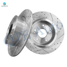 Rear 282mm Drilled Slotted Brake Disc Rotors For 2016-2022 Acura ILX