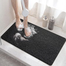 Shower Mat Non Slip, 24 X 16 Inch Bath Mat for Tub with Drain Holes, Soft PVC Lo