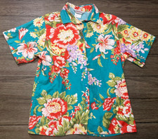 Vintage Wyndham Collection Womens Hawaiian Button Shirt Size 14 Floral