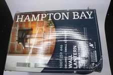 Hampton Bay Wall Lantern Sconce Aluminum/Glass Black/Clear 1-Light 60W 10.67"