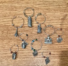 World Traveler Wine Lovers&rsquo;s Wine Glass Charms