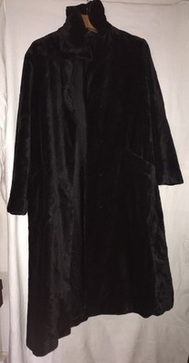 Peter Hahn Damen Lang Mantel Alpaka Mix Neuwertig Gr 40 Dunkel Blau NP 799 