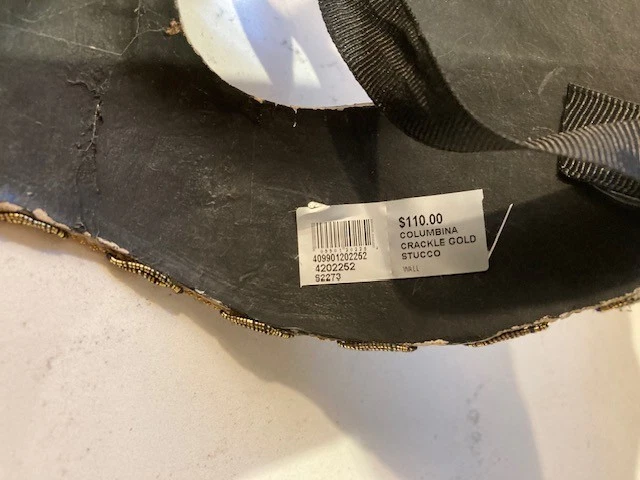 Authentic Kartaruga Venetian Papier-Mâché Mask – Columbina Crackle Gold Stucco - Image 3 of 3