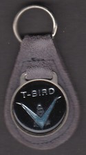 Ford Thunderbird Grey Suede Leather Key Fob 1970s Unused Ford Thunderbird Grey Suede Leather Key Fob 1970s Unused