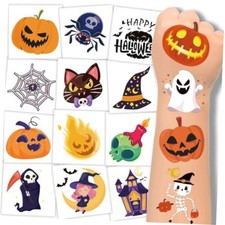 240 Pcs Temporary Tattoos for Kids, Trick or Treat Halloween