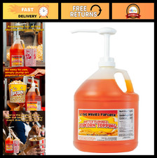 Buttery Popcorn Topping - 1 Gallon with Pump,...
