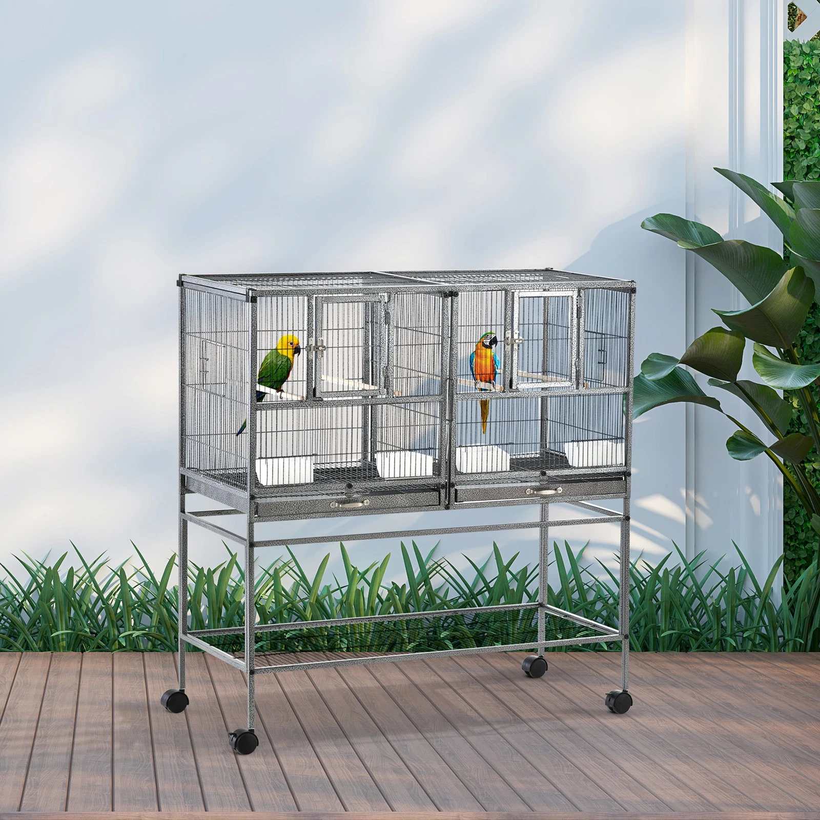 Large Bird Cage for Finch Canaries Parakeets Cockatiels W/ Food and Water Bowls
Opens in a new windo