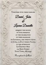 50 Personalized Wedding Invitation Set 5x7 Marble Mystique & 3.5x5 RSVP