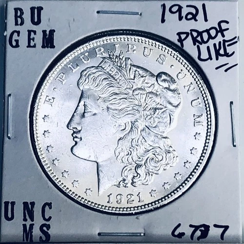 1921 BU GEM MORGAN SILVER DOLLAR UNC MS+++ U.S. MINT RARE COIN 6737