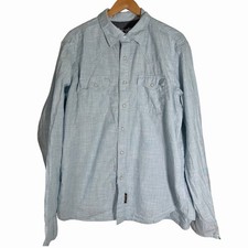 Wrangler Retro Modern Fit Western Pearl Snap Shirt Chambray Blue Men s XL