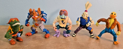 Lot 5 Vintage 1989 Playmates Mirage TMNT Ninja Turtles Villains Action Figures