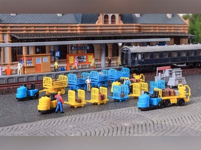 KIBRI Bahnsteigwagen, Trolley und Gepäck - N 1/160 - KIBRI 37530