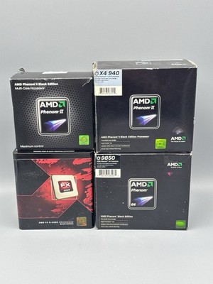 AMD Phenom II X4 940 CPU w/ Cooler + 3x AM3 Coolers (No CPUs) Lot As-Is