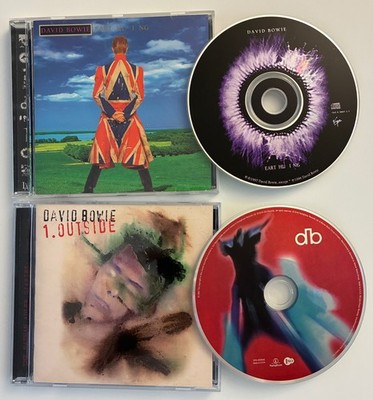 David Bowie 2 CD Lot Earthling + 1. Outside (Nathan Adler Diaries) Preowned