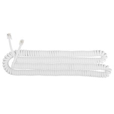 1 Pack 25FT White Extra Long Phone Handset Cord Coiled Length 3FT , Phone Cor...