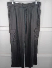 NWT Social Standard By Sanctuary Caravan Pull On Cargo Pant XXL Black Lyocell