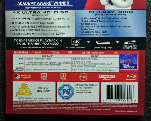 New & Sealed Big Hero 6 4K UHD + Blu-ray + Slip Cover - Picture 5 of 7