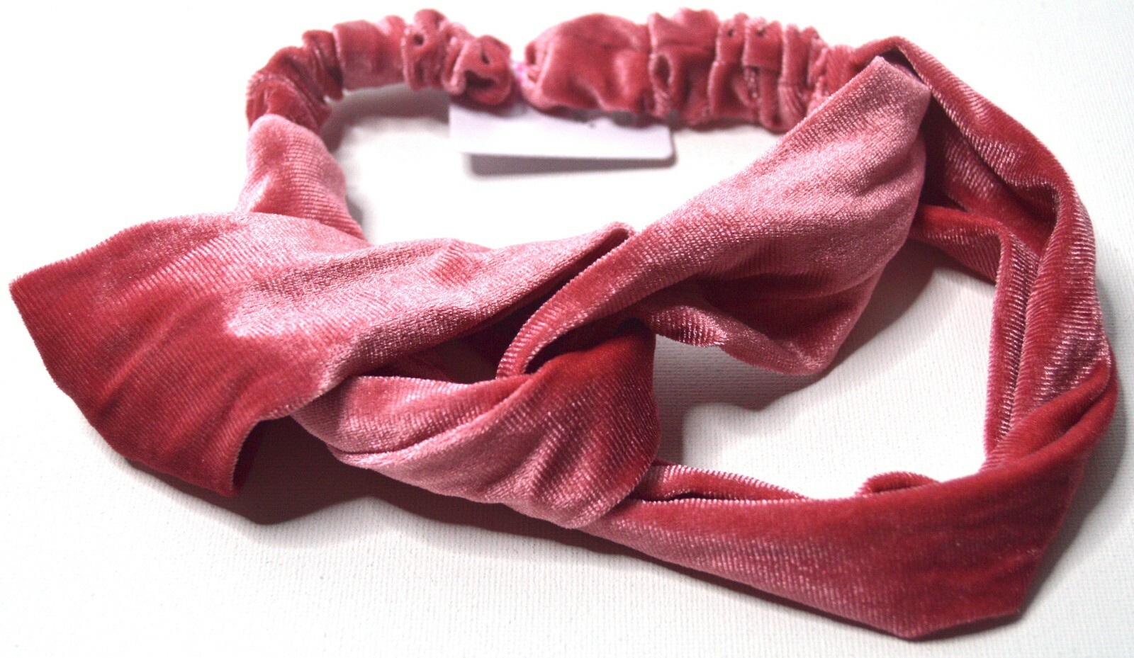NEW Dusty Pink Velvet Fabric Link Detail Headband Bandeaux Womens Hair Fashion