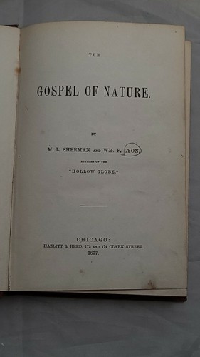 The Gospel Of Nature by M L Sherman & WM F Lyon 1877 - Hollow Globe, Living - Picture 5 of 7