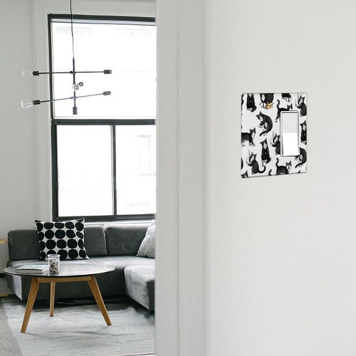 Tuxedo Cat Duplex Toggle Outlet Rocker Switch Wall Plate Cover (1 2 3 4 Gang) - Picture 90 of 106