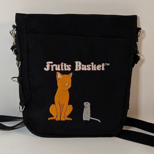 Myth Wear Fruits Basket Bag Yuki, Kyo Sohma Cat, Messenger Purse Tote, Black VTG - Picture 14 of 15