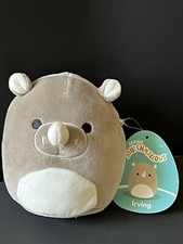 Squishmallow IRVING the RHINOCEROS 5" Plush gray Rhino stuffed animal NEW