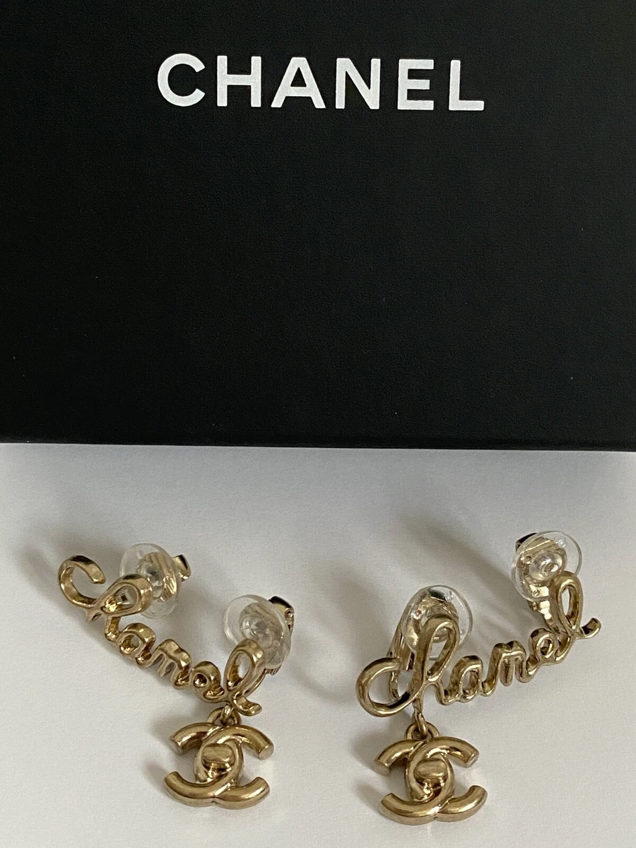 Chanel Diamond Quilted Gold Clip-On Earrings - 2 Pieces