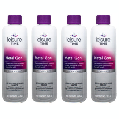 LEISURE TIME D-04 Metal Gon for Spas and Hot Tubs, 1-Pint, 4-Pack