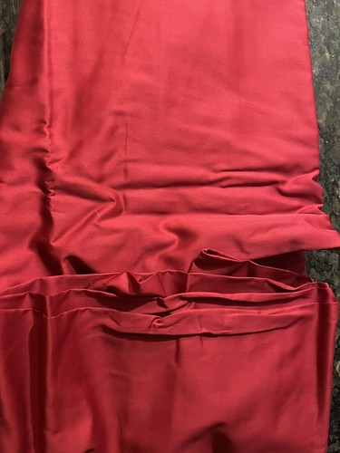 NEW RALPH LAUREN TWIN SIZE FLAT SHEET DUNHAM SATEEN RED - Picture 3 of 5