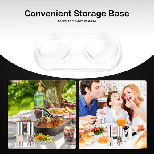 2 Elektrische Salz und Pfeffermühlen Set USB Pfeffermühle Gewürzmühlen mit Basis - Bild 8 von 12
