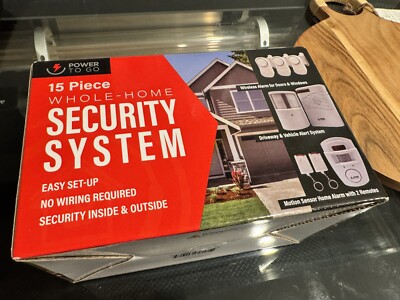Power to Go 15 Piece Whole Home Security Easy Setup System NEW in Box