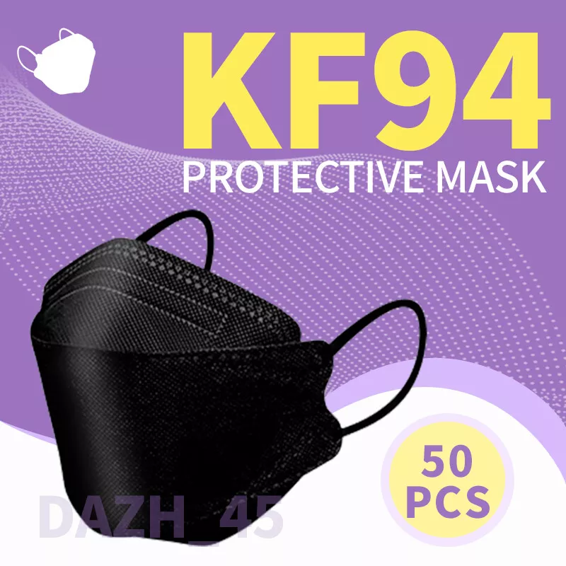 Black and White Masks for Adults, 4 Ply Disposable Kf94 Face Mask Filter  Protection Face Masks - China Face Mask, Kf94 Mask