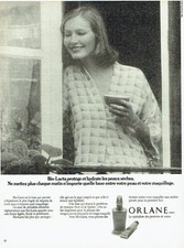 Publicité Advertising   1974  Orlane   cosmétiques bio-lacta