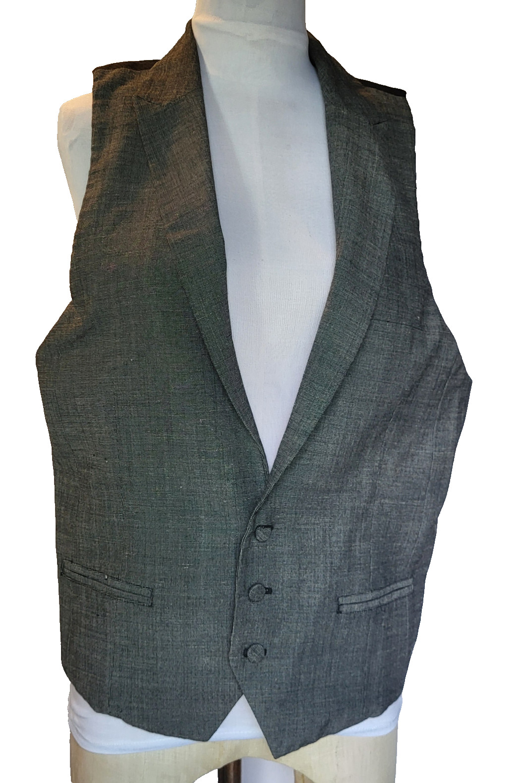 7 for all Mankind Grey Vest Cotton Viscose L