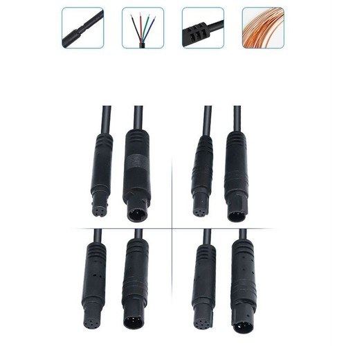 1/2/3/5/6 m maschio a femmina auto DVR visione posteriore cavo prolunga 4 pin nucleo - Foto 4 di 10