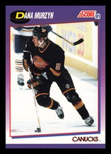 Dana Murzyn #357 1991-92 Score American Vancouver Canucks Hockey